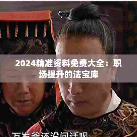 2024精准资料免费大全：职场提升的法宝库