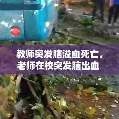 教师突发脑溢血死亡，老师在校突发脑出血 