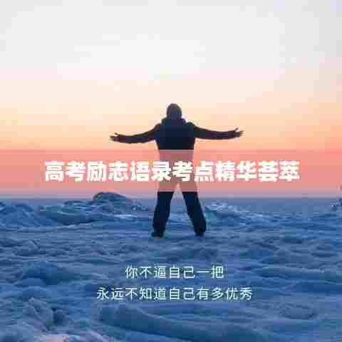 高考励志语录考点精华荟萃