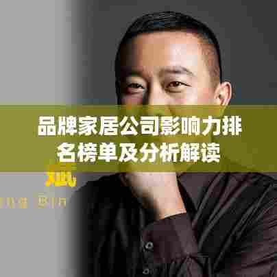 品牌家居公司影响力排名榜单及分析解读