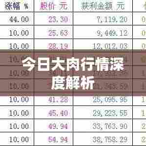 今日大肉行情深度解析