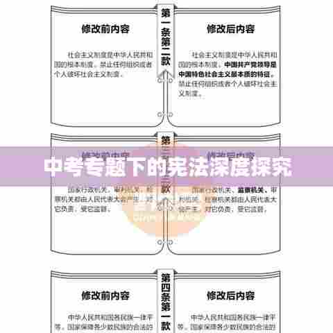 中考专题下的宪法深度探究
