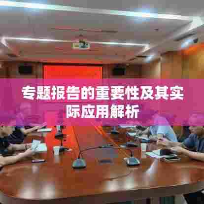 专题报告的重要性及其实际应用解析