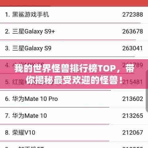 我的世界怪兽排行榜TOP，带你揭秘最受欢迎的怪兽！