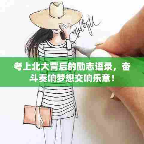 考上北大背后的励志语录，奋斗奏响梦想交响乐章！