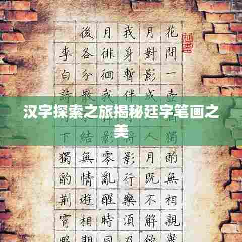 汉字探索之旅揭秘廷字笔画之美