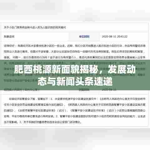 肥西桃源新面貌揭秘，发展动态与新闻头条速递