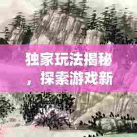 独家玩法揭秘，探索游戏新境界TXT下载