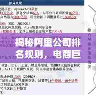 揭秘阿里公司排名规则，电商巨头评估标准全解析
