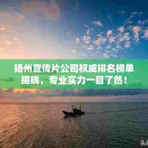 扬州宣传片公司权威排名榜单揭晓，专业实力一目了然！