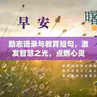励志语录与教育短句，激发智慧之光，点燃心灵火花！